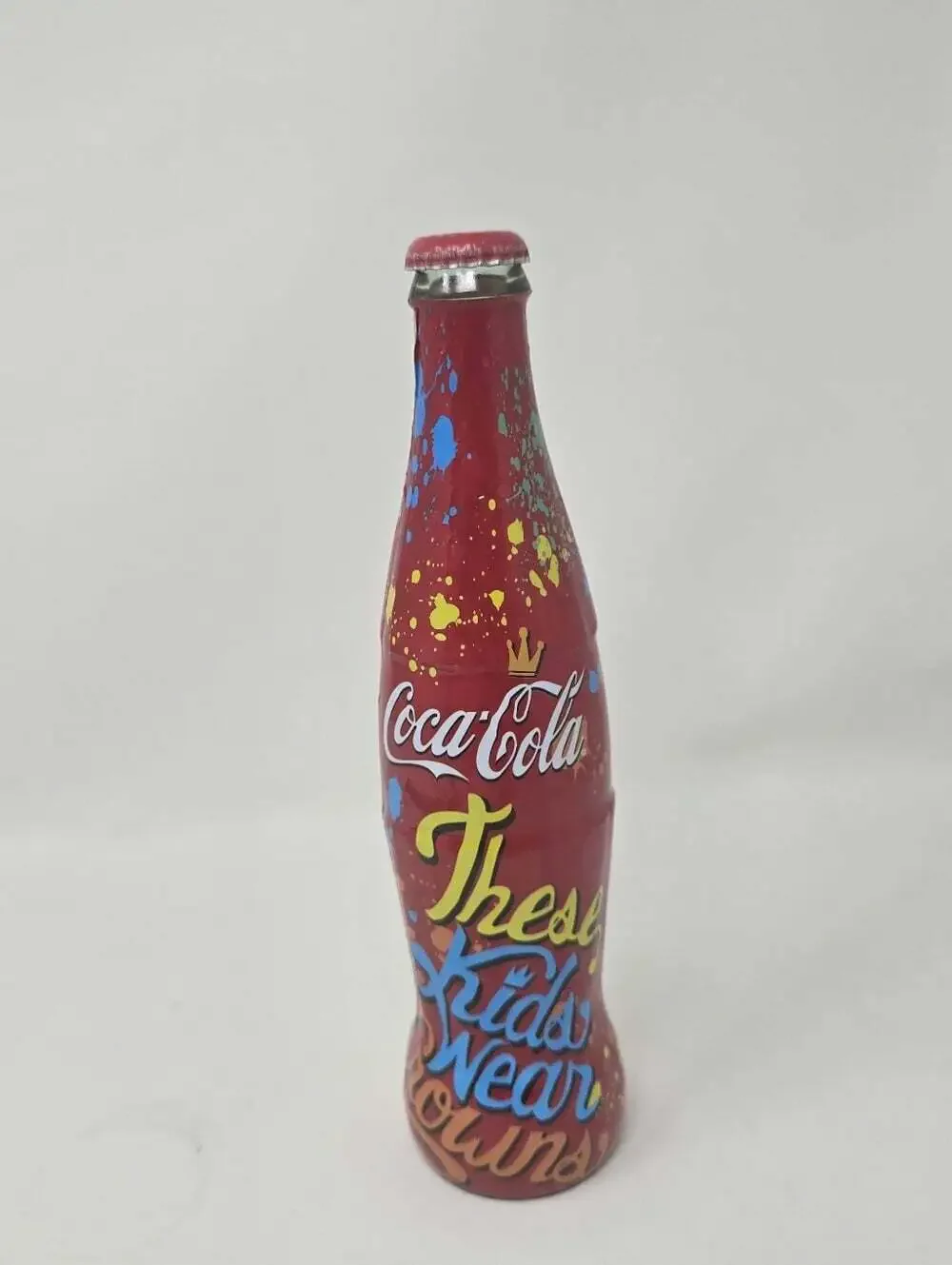 Ltd Edition Coca Cola Glass Bottle These Kids Wear Crowns Band Joe Porter RARE